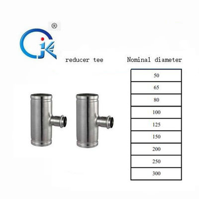 팔꿈치 Tee 환원제 관 이음, SS304 파이프는 ISO9000 DIN에 적합하여 홈을 팠습니다